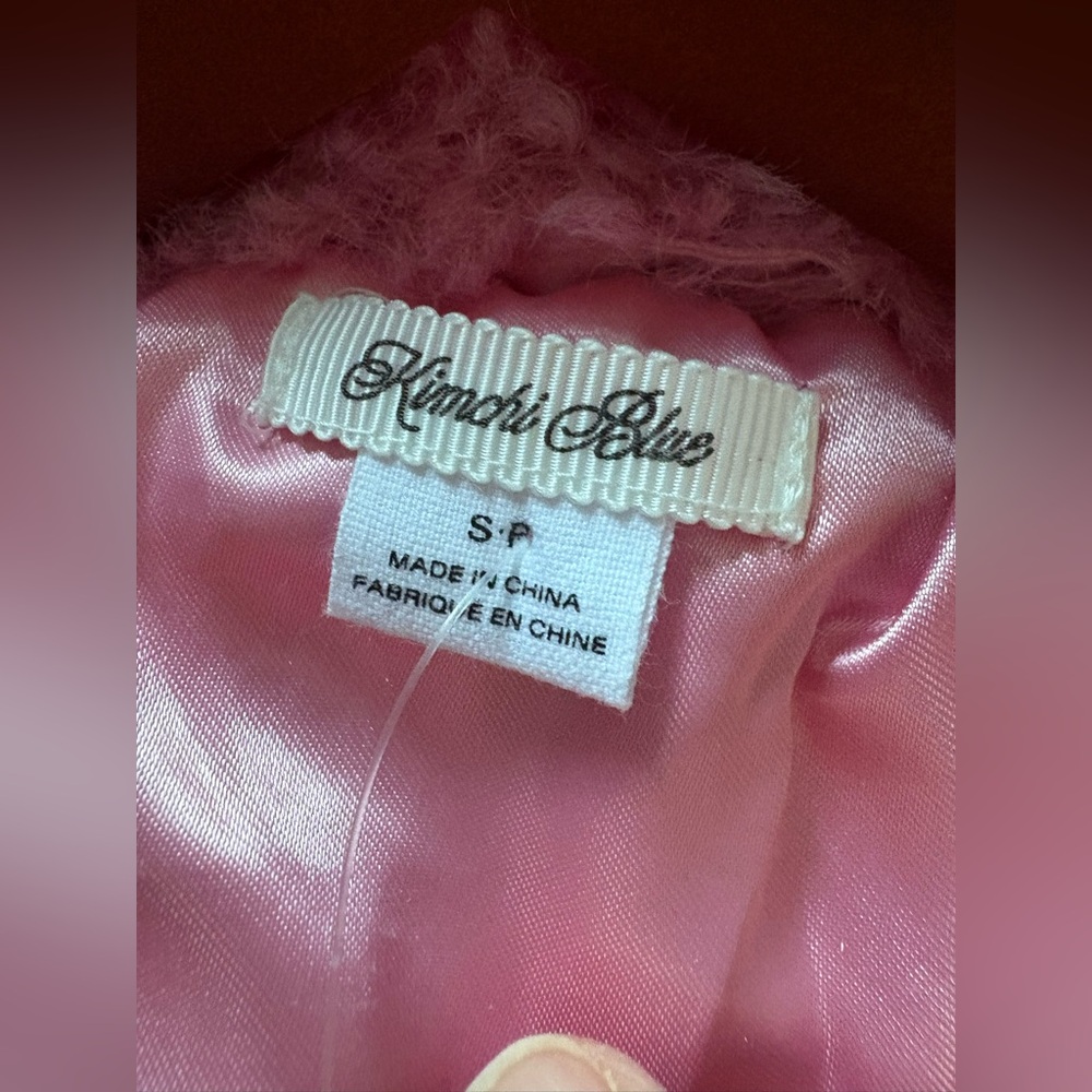 Urban Outfitters Kimchi Blue Pink Teddy Bear Faux Fur Jacket - Picture 7 of 7